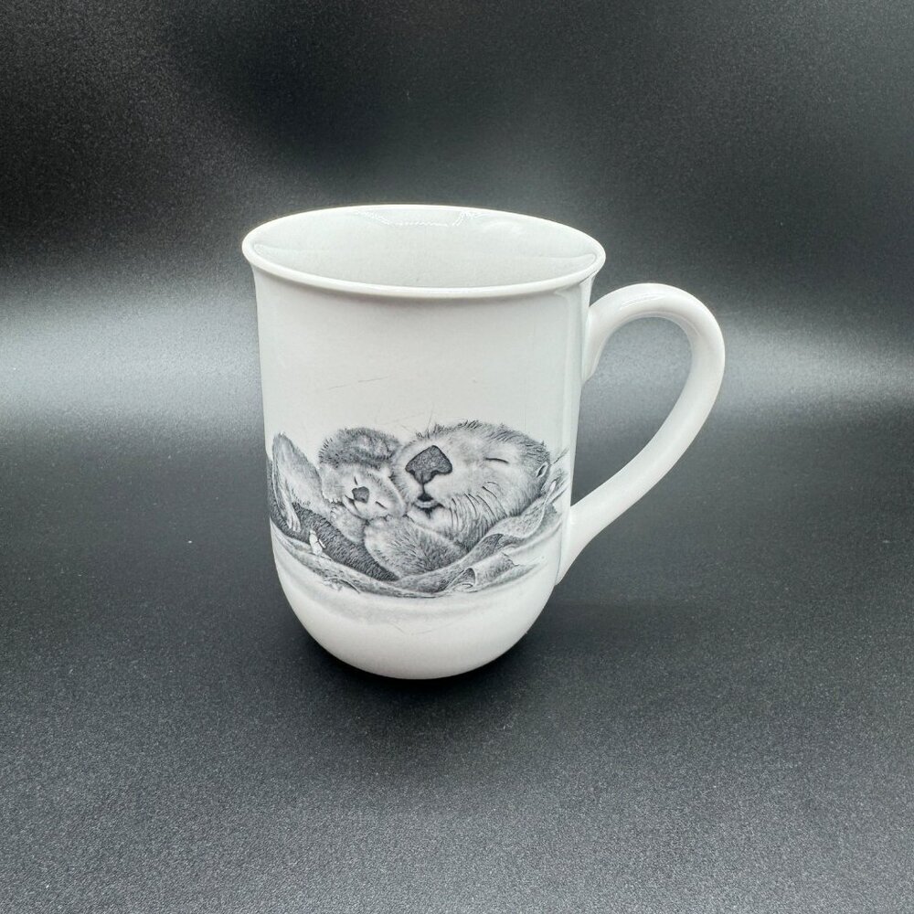 Otagiri Coffee Mug Cup Sea Otter Family Japan